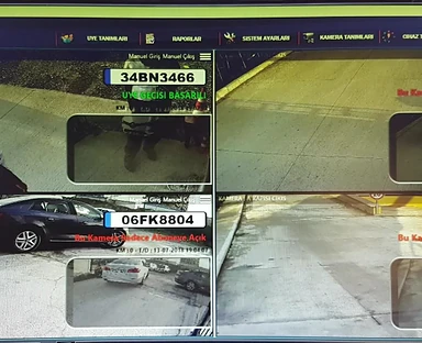 Klasik online yazılımlı plaka tanıma ekranı