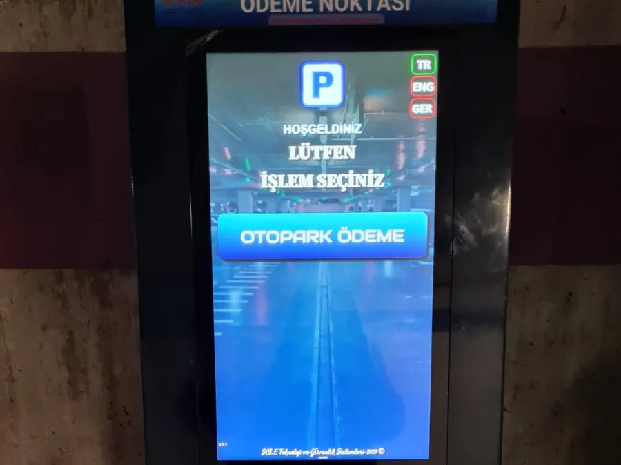 KİOSK ödeme sistemi ekranı